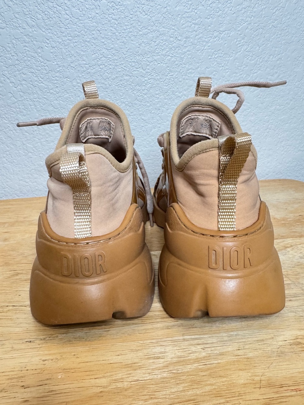 Christian Dior Nude Beige Sneakers EU 36.5 Designer Athleisure Shoes Trainers - Picture 6 of 9